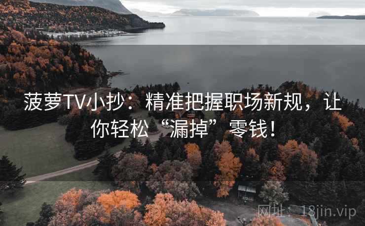 菠萝TV小抄:精准把握职场新规,让你轻松“漏掉”零钱! 菠萝TV小抄:精准把握职场新规,让你轻松“漏掉”零钱!