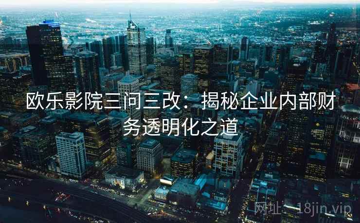 欧乐影院三问三改:揭秘企业内部财务透明化之道 欧乐影院三问三改:揭秘企业内部财务透明化之道